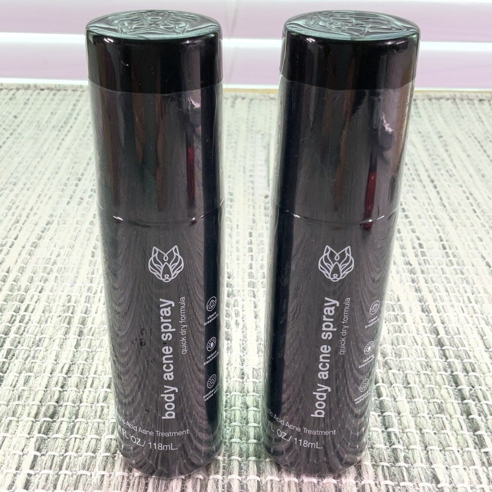 Lot of 2 BlackWolf Body Acne Spray 4 Fl Oz Salicylic Acid 2.0% Quick Dry Formula